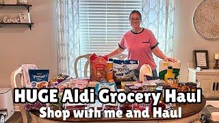 Huge ALDI Grocery Haul | Shop with me and haul!!