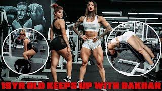 19YR OLD THAISSA KEEPS UP WITH BAKHAR NABIEVA | HAMSTRINGS & GLUTES WORKOUT | KEEP IT SIMPLE! 