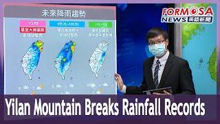 Annual rainfall in Yilan’s Ximao Mountain approaches 10,000mm