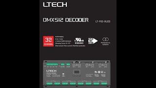 How to set dmx address,frequency,modes in dmx decoder LT-932-OLED?