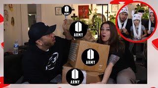 Dad, Mom, and Daughter get SHOCKED by BTS Army gifts! (Family First Reactions)