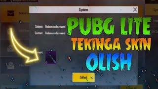 PUBG LITE TEKINGA SKINLAR OLISH || TEKINGA BC OLISH