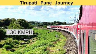 Tirupati to Pune Journey | Kanniyakumari Pune Express | 130 kmph action | high speed