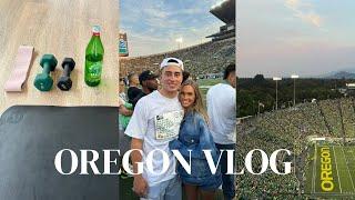 Vlog: Back at Paytons college, University of Oregon football game, Pilates & more