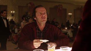 PARTY BAR SCENE SPILL INTRO TO DELBERT GRADY JACK NICHOLSON IN "THE SHINING" (1980)