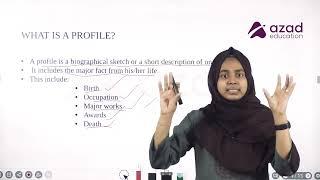 PROFILE WRITING | ENGLISH | Azad education | Edakkara