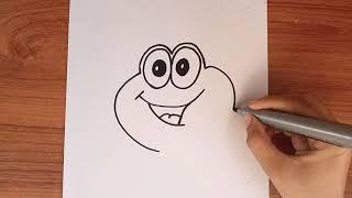 How To Draw Frog Easy | step by step drawing for kids