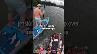 would you let me backflip over you? #jetski #paddleboarding #sendit #backflip #flip #2stroke #lake