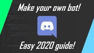 Making your own discord bot is THIS EASY!? [2020 guide]