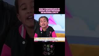 Zara doing her thing on LIVE TV