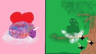 Pink Vs. Green - Cartoon