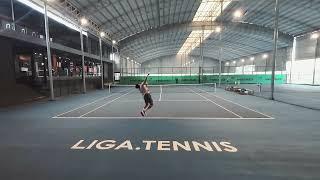 Playing Tennis at Liga Tennis Umalas/Canggu Bali Court with Hitting Partner mr Rizky 230610