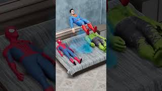 Spiderman vs Superman vs Hulk | Bed Challenge 3 | Marvel Animation