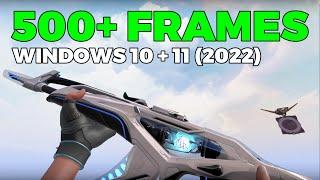 How to BOOST FPS in VALORANT! (Windows 10 + 11) 2022