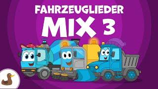  Fahrzeuglieder-Mix 3: Betonmischer, Kehrmaschine, Schneepflug, Öffis | Sing Kinderlieder