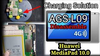 How To  Disassemble And Huawei ags-l09 charging port" Huawei Mediapad T3 USB port Chang"#ags-l09