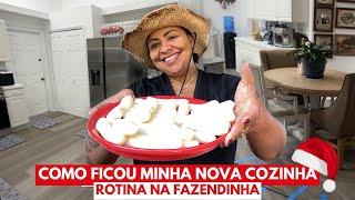 COMO FICOU O PISO NA COZINHA | ROTINA NA FAZENDINHA