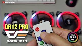 DARKFLASH DR12 PRO 3 IN 1 FAN UNBOXING AND TESTING - ARGB/ RGB 120 MM MOTHERBOARD SYNC CAPABLE