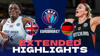 Great Britain  vs Germany  | Extended Highlights | FIBA EuroBasket Women 2025
