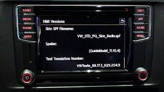 VW Composition Media radio hidden menu (service test mode)