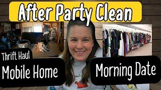 After PARTY Major Clean | Breakfast Date Morning |Thrift Store