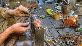 Self Starter Armature Rewinding Of passengers Bus ||Armature Rebuild||