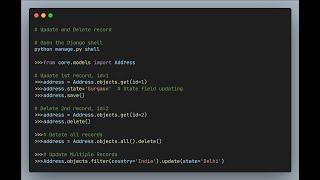 Update & Delete record in Django Model | Python