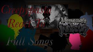 Creepypasta React To Wednesday Infidelity V2 Full Songs || Happy Halloween||