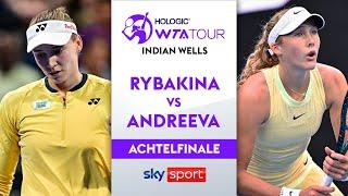 Rybakina  - Andreeva - Achtelfinale | Paribas Open 2025 | Highlights - Sky Sport Tennis