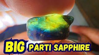 UNBELIEVABLE BIG Parti Sapphire (I didn't expect the huge value) | Sapphires Mining in Australia