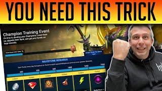 CHAMPION TRAINING EVENT HACKS!THESE EVENTS ARE EASY IN RAID! | Raid: Shadow Legends