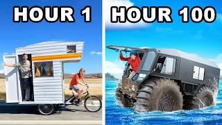 Surviving 100 Hours in EXTREME Survival Vehicles!