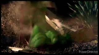 Hulk's feet outside house back and forth slow motion hulk 2003