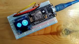 NodeMCU/ESP8266 + OLED 0.96" 128x64 I2C SSD1306 using esp8266-oled-ssd1306 library