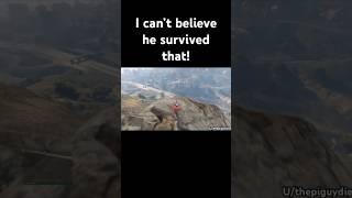 Anyone els would have a different ending! #gta #funny #fall #accident