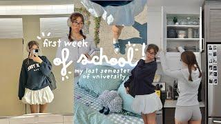 first week of school!!  my last semester of uni :)