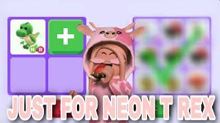 What people trade for Neon Ride T rex in Adopt Me! +giveaway (rich server) | CutieCrabbs playz