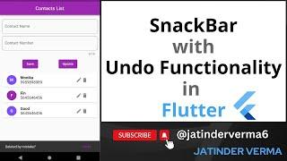 SnackBar with Undo Functionality in Flutter