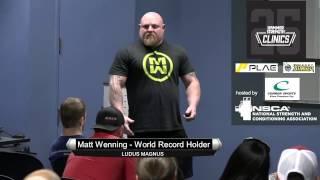 2017 West Regional Elite Hammer Strength Clinic - Matt Wenning | NSCA.com