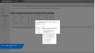 VideoEdge Troubleshooting - Change password for a VideoEdge User