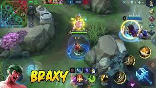 PRANK CHOU AFK  TEAM AUTO TOXIC   HARD CARRY BRAXY   Mobile Legends