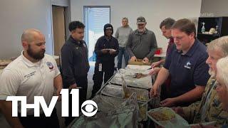 Little Rock first responders celebrate Thanksgiving together while on the job