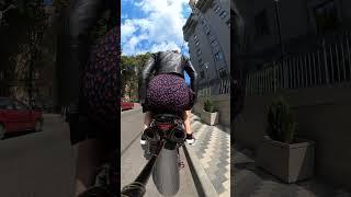 Girl in the back of a yamaha r1, gopro max, part 2