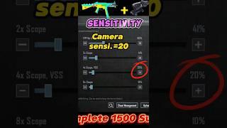 Ump sensitivity settings(4x scope)|zero recoil sensitivity|#bgmi#pubgmobile#shorts#viral