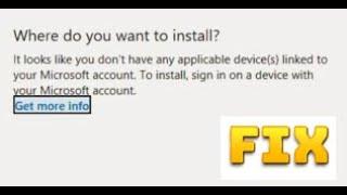 It Looks Like You Don't Have Applicable Devices Linked To Microsoft Account | Error | Fix | Tutorial