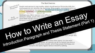 How to Write an Essay: Introduction Paragraph  (with Worksheet)