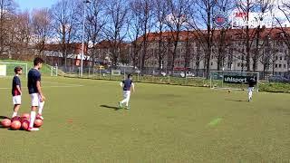 Techniktraining Fußball - Ballannahmen und Torschuss