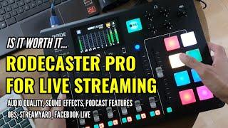 Rodecaster Pro Review -  Live Streaming with OBS, StreamYard, Facebook Live