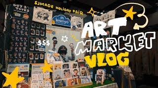 busy & successful art market vlog  SJMADE holiday fair, black friday, small business diaries