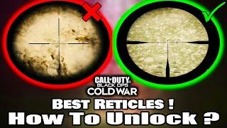 How To Unlock Cold War Reticles ? Best Warzone Reticles For Long Range ! Best Cold War guns Reticles